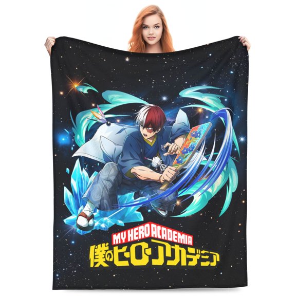Shoto Todoroki Fleece Blanket Throw Soft Cozy Plush Blanket For Couch Sofa Bed