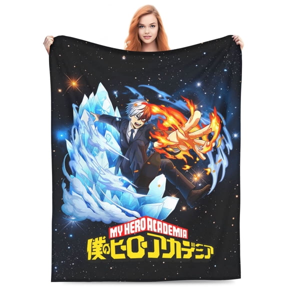 Shoto Todoroki Fleece Blanket Throw Soft Cozy Plush Blanket For Couch Sofa Bed