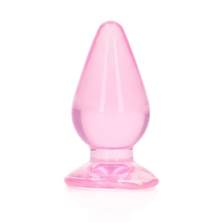 Shots Realrock Crystal Clear 4.5" Anal Plug - Pink