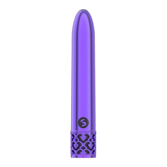 Shots Royal Gems Shiny Rechargeable ABS Bullet Vibrator Purple