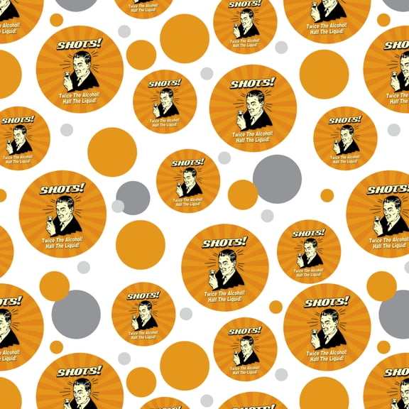 Shots Twice the Alcohol Half Liquid Funny Humor Premium Gift Wrap Wrapping Paper Roll