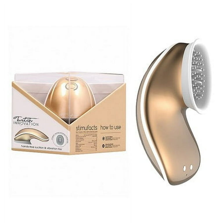 Shots Twitch Innovation Rechargeable Hands-Free Suction & Vibration Toy  Gold