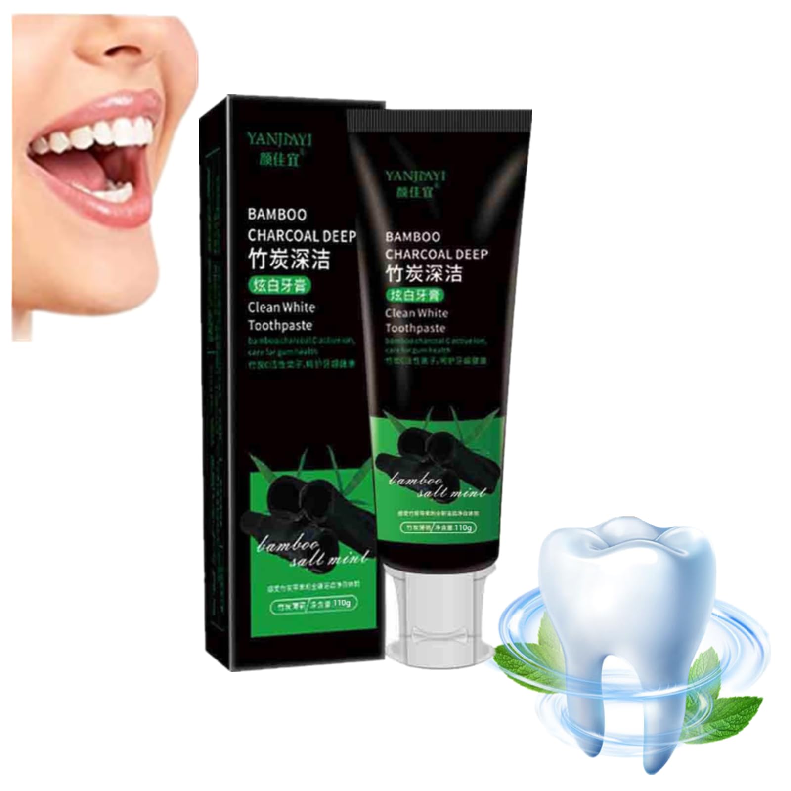 ShouWei Bamboo Charcoal Deep Toothpaste Activated Carbon Toothpaste