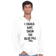 thumbnail image 1 of Should Have Taken Blue Pill Nerdy Zip Up Hoodie Men's Women's Brisco Brands S, 1 of 6