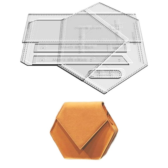 Shoulder Bag Acrylic Template Reusable Patchwork Sewing Tool Tote Leather Templates for Purse Making Quilters Shoulder Bag