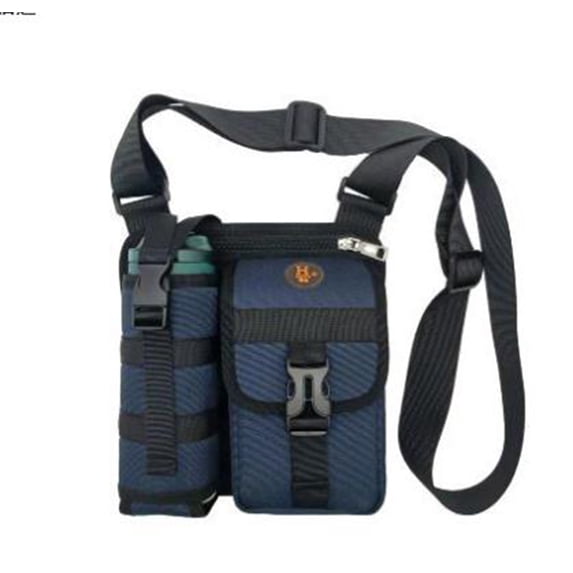 Shoulder Bag with Bottle Holder under $5! CQCYD Shoulder Bag with Water Bottle Holder, Outdoor Sports Pack for Hiking and Travel, Compact Hydration Sling with Mesh Pocket