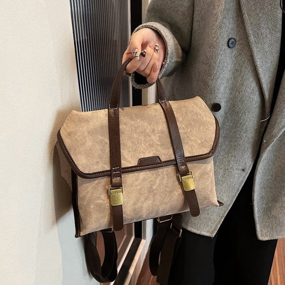 Shoulder Bag Crossbody Bag Hobo Bag for Women Retro Cross-Trend Style with Sewing Line Detailing Medium Hard PU Leather Large Capacity Adjustable Strap Multiple Compartments for Daily Commute, Shoppi