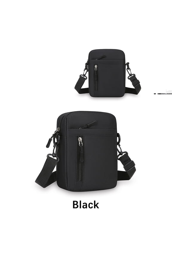 Shoulder Bag, Crossbody Satchel Waterproof Nylon Build, Lightweight Comfortable Strap, Multiple Compartments With Phone Pocket Card Slots, 15 x 5.5 x 20 cm