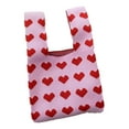 thumbnail image 1 of Shoulder Bag Female Purse Women's Knitted Tote Bag for Winter Beach Vacation Pink Base, 1 of 9