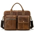 thumbnail image 1 of Shoulder Bag Men Handbags Totes 14 Inch Laptop Bag Zipper Messenger Bag for Men Briefcases Bags Men Genuine Leather Bags Business Bag, 1 of 7