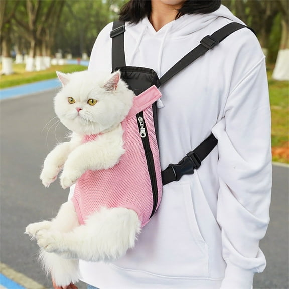Shoulder Bag Pet Backpack, Outdoor Portable Mesh Breathable Backpack for Pets, Ergonomic Design for Comfortable Travel with Pets