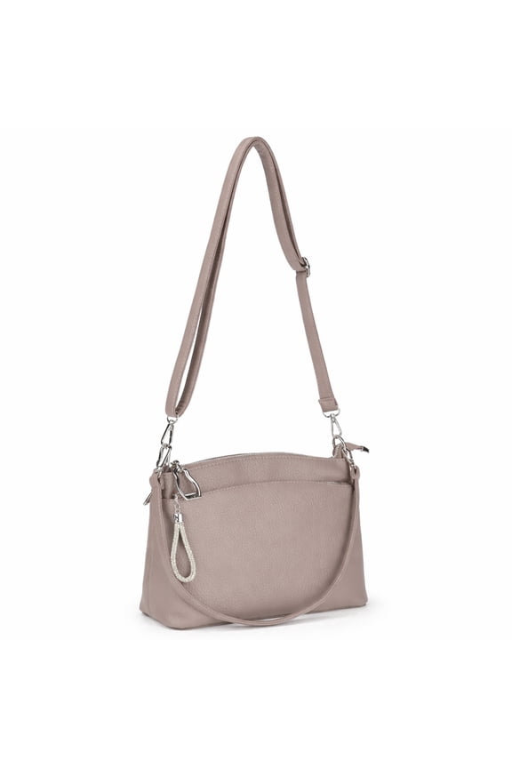 Shoulder Bag for Women, Crossbody Bags Purse, Underarm Handbag with Adjustable Strap for Work Travel Shopping, PU Leather, Gift for Her, Dusty Rose