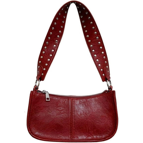 Shoulder Bag for Women Cute Trendy Purse 90s Y2k Bag Vegan Leather Handbags Crossbody Bag with 2 Removable Strap