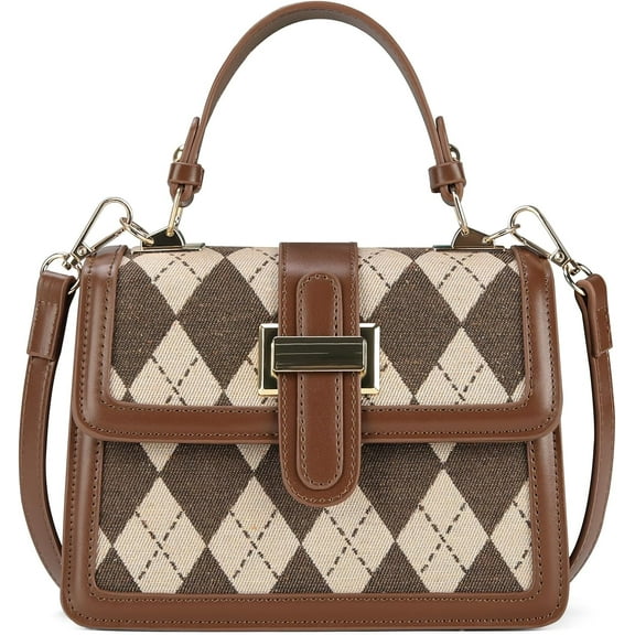 Shoulder Bag for Women Fashion Purse Diamond Pattern Crossbody Bag with Adjustable Strap