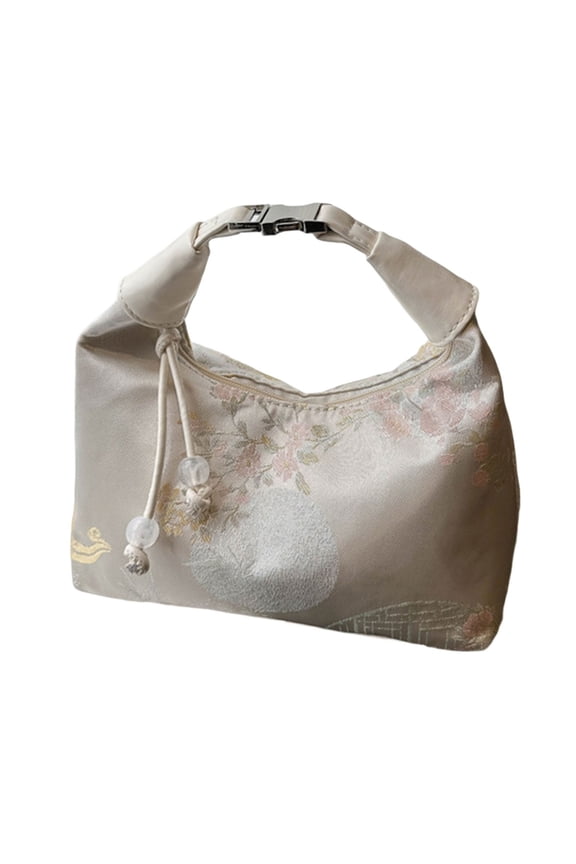 Shoulder Bag for Women Girls Chinese Styles Purse Handbag Evening Clutches Purse with Zipper Closure Sweet Crossbody Bag