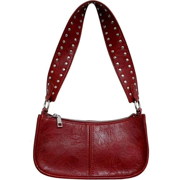 Shoulder Bag for Women Leather Purse Red Y2K Purse Small Shoulder Purse Burgundy Purse Clutch Handbag