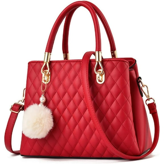 Shoulder Bag for Women PU Leather Top-Handle Satchel Fashion Crossbody Bag Ladies Purse Handbag Tote