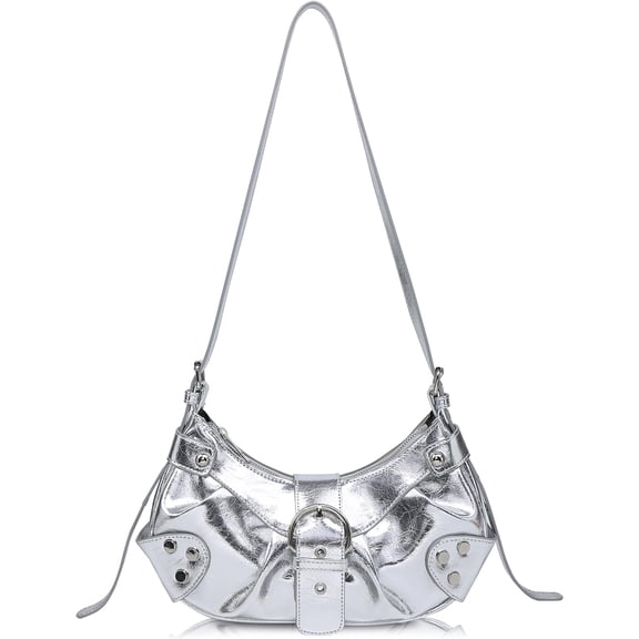 Shoulder Bag for Women - Small PU Leather Clutch Purse Adjustable Hobo Crossbody Handbag with Zipper Closure