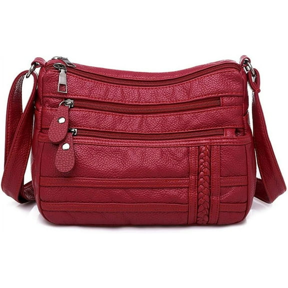 Shoulder Bag for Women, Soft PU Leather Purses with Multi Pockets Crossbody Bag Pocketbooks for Daily Use Travel