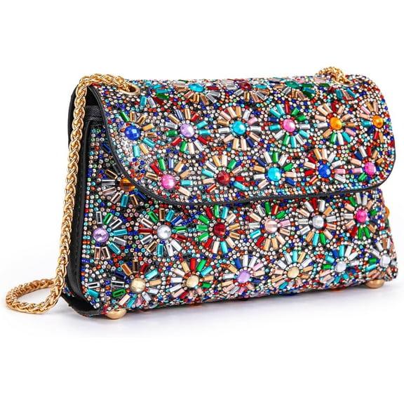 Shoulder Bags Crossbody Bag Purses Handbags Crystals Rhinestone Evening Bag for Women Clutch Purse with Chain