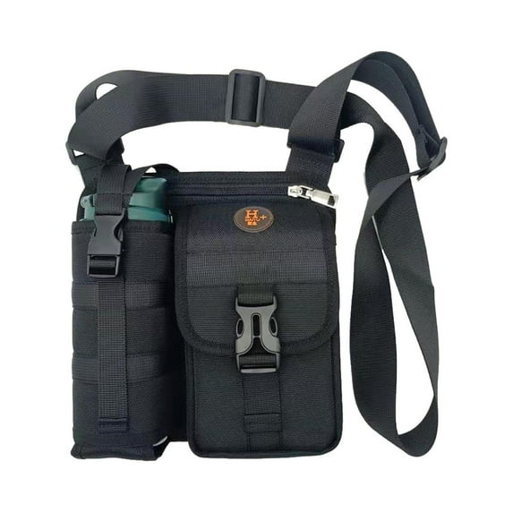 Shoulder Bags with Water Bottle Holder, Crossbody Water Bottle Holder Pouch Bags, Sling Bag Crossbody Backpack with USB Charging Port,Hiking Daypack Shoulder Bag Chest Bag for Hiking Walking Travel