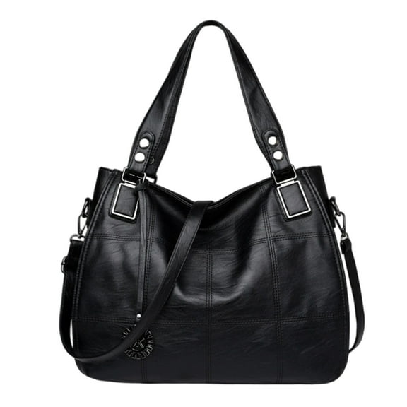 Shoulder Bags WoShoulder Bag Crossbody Bag Large Capacity Bag Soft Leather Tote Bag Black One Size