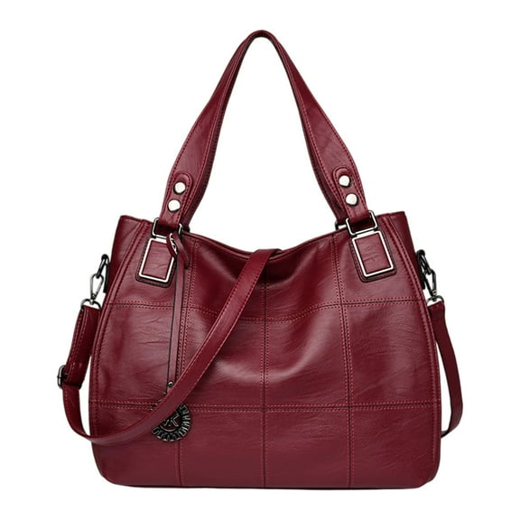 Shoulder Bags WoShoulder Bag Crossbody Bag Large Capacity Bag Soft Leather Tote Bag Red One Size