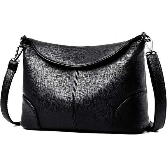 Shoulder Bags for Women Casual Medium Leather Flap Zip Crossbody Bag Purses and Handbags Satchel Messenger Tote Bag