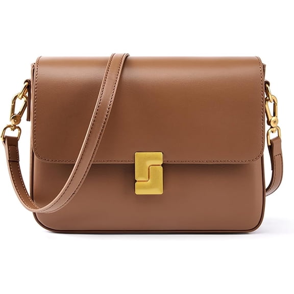 Shoulder Bags for Women, Genuine Leather Crossbody Purses Vintage Handbags-Adjustable Strap Designer Bags