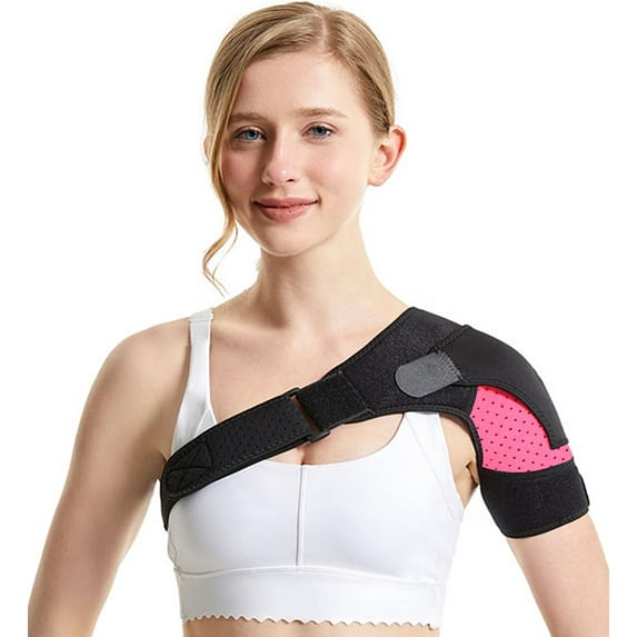 Shoulder Brace for Men and Women, Reusable Shoulder Ice Pack Wrap Adjustable Shoulder Strap Sling Stability Support for Arms Tendonitis, Dislocation, Left and Right Rotator Cuff Arm Joint Pain Relief