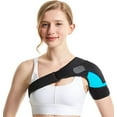 thumbnail image 1 of Shoulder Brace for Men and Women, Reusable Shoulder Ice Pack Wrap Adjustable Shoulder Strap Sling Stability Support for Arms Tendonitis, Dislocation, Left and Right Rotator Cuff Arm Joint Pain Relief, 1 of 7