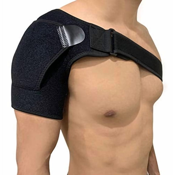 Shoulder Brace Posture Corrector for Women and Men - Shoulder Stability Rotator Cuff Brace Compression Sleeve for Dislocated AC Joint,Labrum Tear & Frozen Shoulder Pain Relief (1)