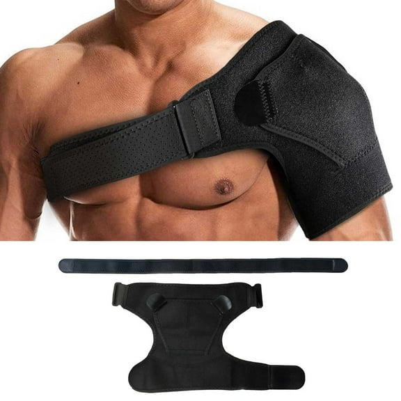 Shoulder Brace, Rotator Support Brace and Arm Sling for Pain Relief, Shoulder Compression Sleeve for Preventing Strains and Dislocation, Adjustable Fits Left and Right Arm, Men & Women