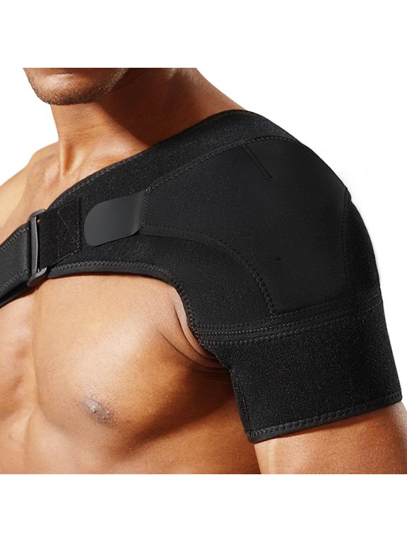 Shoulder Brace, Rotator Cuff Support Brace and Arm Sling for Pain Relief, Shoulder Compression Sleeve for Preventing Strains and Dislocation, Adjustable Fits Left and Right Arm, Men Women