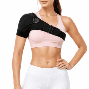 Shoulder Brace Sleeve Cuff - Adjustable Neoprene Support for Rotator Cuff,AC Joint,Dislocated Sprains - Breathable and Pressure Pad - Right or Left Shoulder