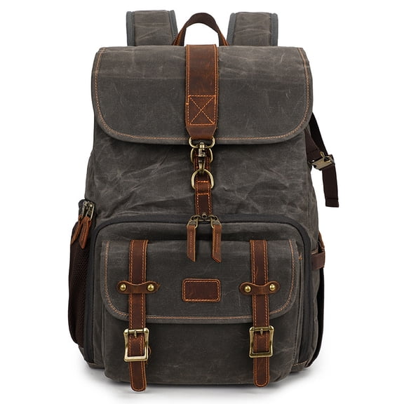 Shoulder Camera Bag Simple Canvas SLR Digital Camera Pure Color Notebook,Grey