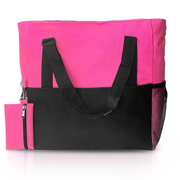 Shoulder Canvas Tote Bag - Water Resistant, Lightweight, Travel-Friendly (Pink)