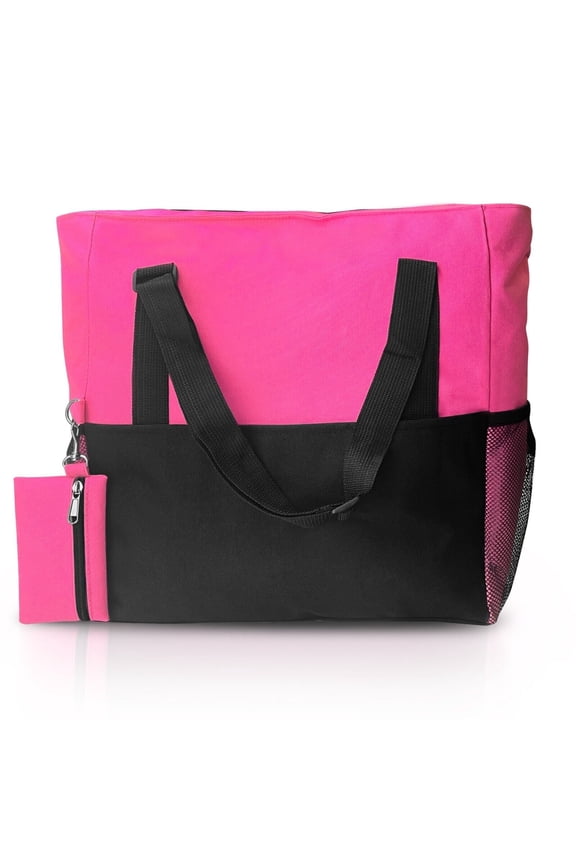 Shoulder Canvas Tote Bag - Water Resistant, Lightweight, Travel-Friendly (Pink)
