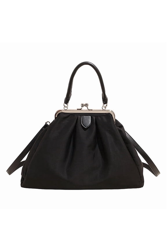 Shoulder Crossbody Handbag for Women Hobo Bag Shell Type Tote Bag with Lock Closure Medium Capacity Multiple Compartments European Retro Style for Daily Commute Office and Weekend Outing