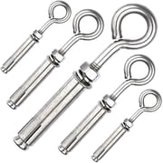 TIDTALEO 2-Pack Stainless Steel Expansion Eyebolts – M10 Concrete Wall Anchors With Shield For Secure Hanging & Anti-Theft Mounting