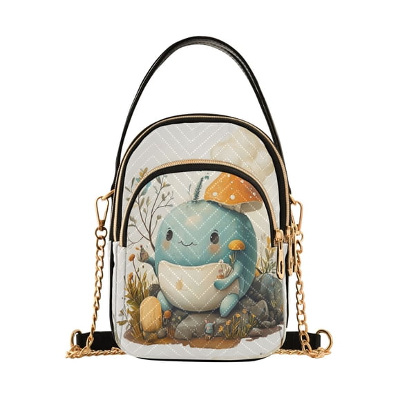 Shoulder Handbag Women's Crossbody Handbags 5.91x3.15x8.27 Inch Bank Card Bag Cash Bag Key Bag Blue Apple