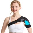thumbnail image 1 of Shoulder Ice Pack Wrap with Compression Brace for Pain Relief, Rotator Cuff Support for Men & Women, Adjustable Shoulder Brace for Torn Tendon, Dislocation, Bursitis, Fits Left & Right Arm, 1 of 7