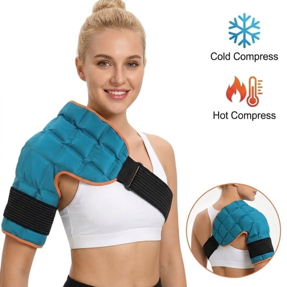 Shoulder Ice Pack Wrap, Hot and Cold Wrap with SAP Self-Absorbing Water Resin, Microwave and Freezer Safe, Reusable Ice Packs for Daily Relaxing