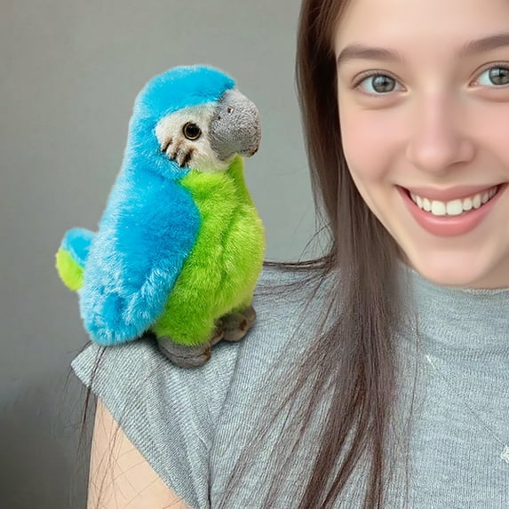 Shoulder Plush, Magnetic Plushs Toy Riding Stuffed Animals Toy, Cute Stuffed Doll with Magnet, Shoulder Parrot Plush Toy Home Decoration for Birthday Party Holiday Christmas Gift