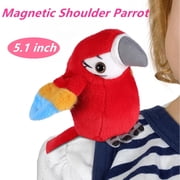 Shoulder Plush Parrot Magnet, Magnetic Shoulder Parrot, Bird Stuffed Animal Pirate Costume Accessories Cosplay Prop, 5 Inch Plush