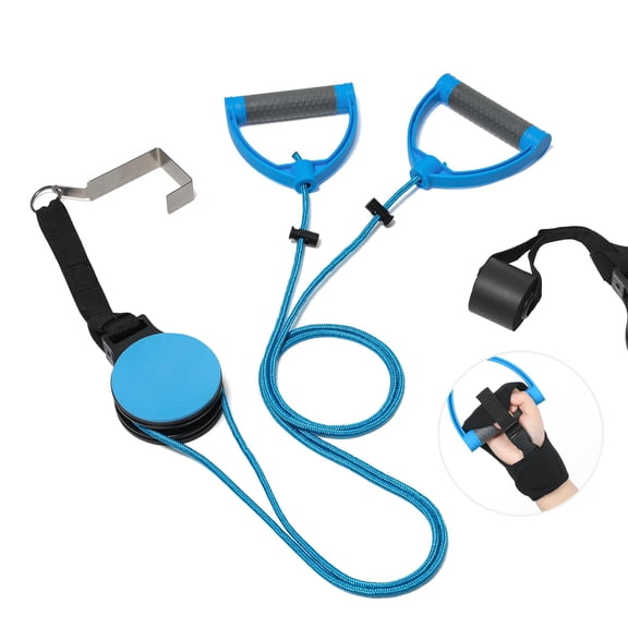 Shoulder Pulley Over The Door Arm Exercisers Machines, Overhead Arm Exercise Pulleys for Rotator Pain Relief, Workout Pulley System with Metal Pulley & Comfortable Padded Handles for Home Gym