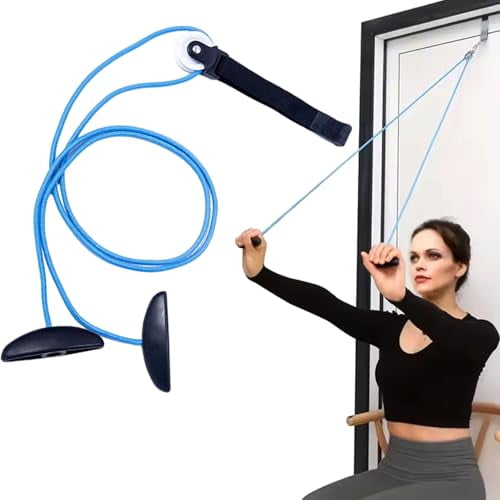 Shoulder Pulley,Exercise Equipment with Soft Handle,Portable Pulley System for Home Gym