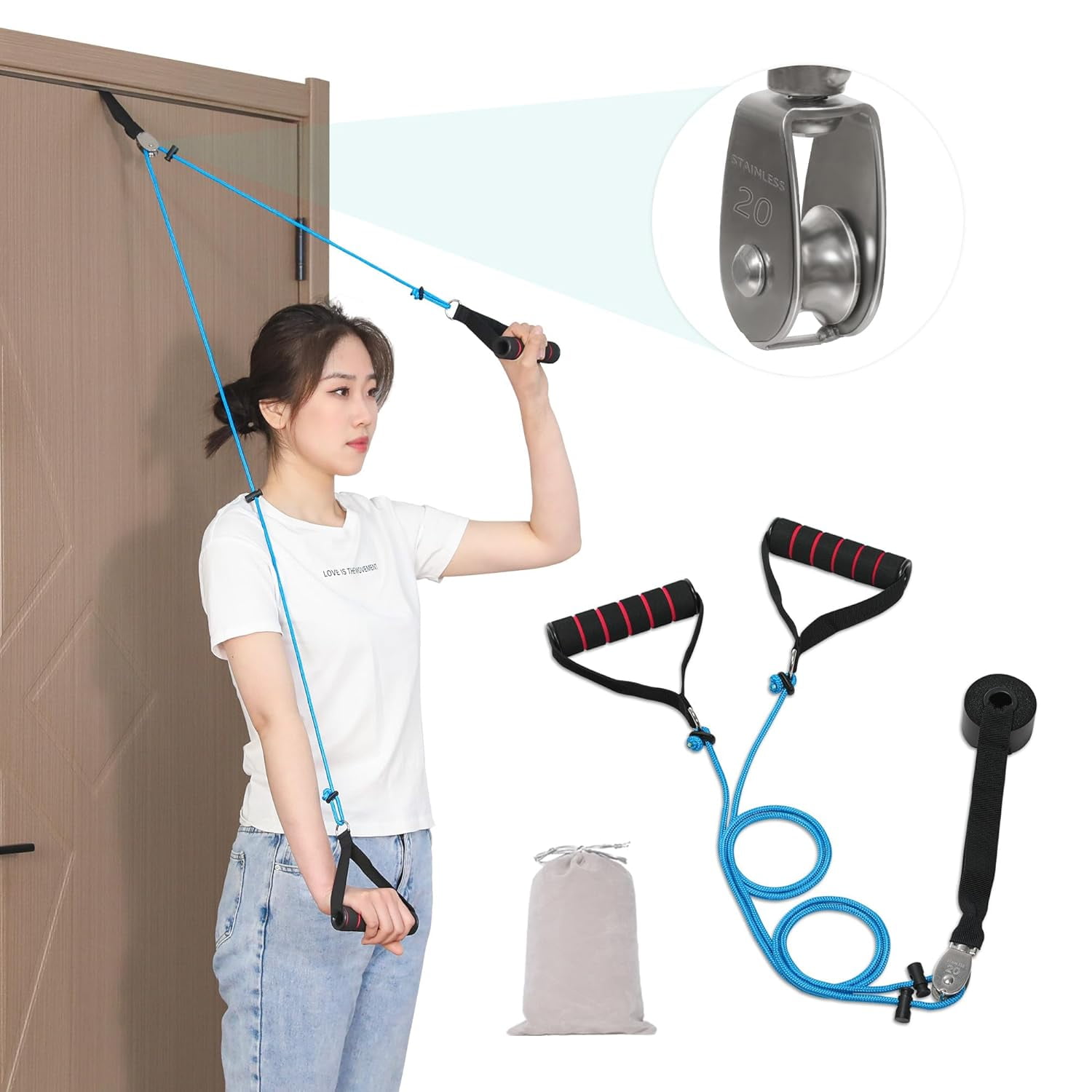Shoulder Pulley MultiUse Pulleys for Shoulder Rehab Over Door Arm