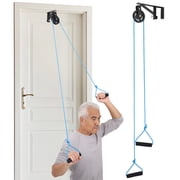 Shoulder Pulley for Physical Therapy, Over The Door Pulley Rehab Exercise, Metal Bracket, Adjustable Rope, 360  Rotation, Upper Limb Training Exercise Pulley for Injury Rehab Recovery Stretching