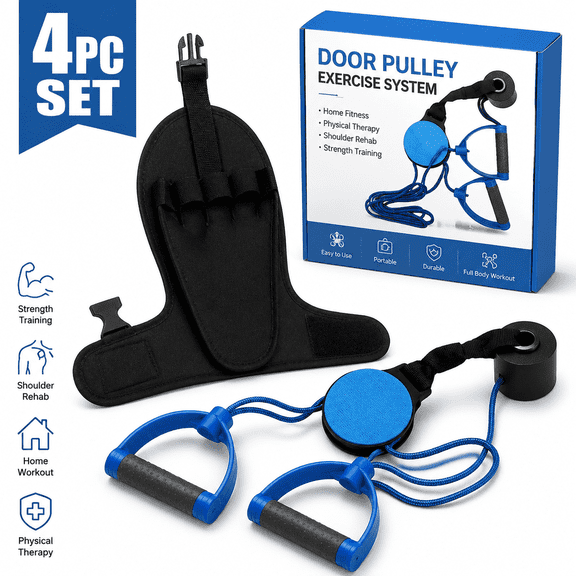 Shoulder Pulley for Physical Therapy,Over The Door Pulley for Shoulder Rehab,Overhead Arm Exercise Pulleys for Rotator Cuff Recovery,Frozen Shoulder,Workout Pulley System for Home Gym